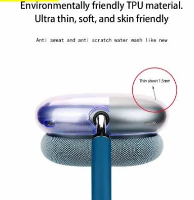 Silicone transparent TPU ear cap set for Apple earbuds protective cover case
