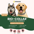 Adjustable pet flea collar for cat or dog, natural plant extracts, waterproof, 8 months protection, TPR silica gel