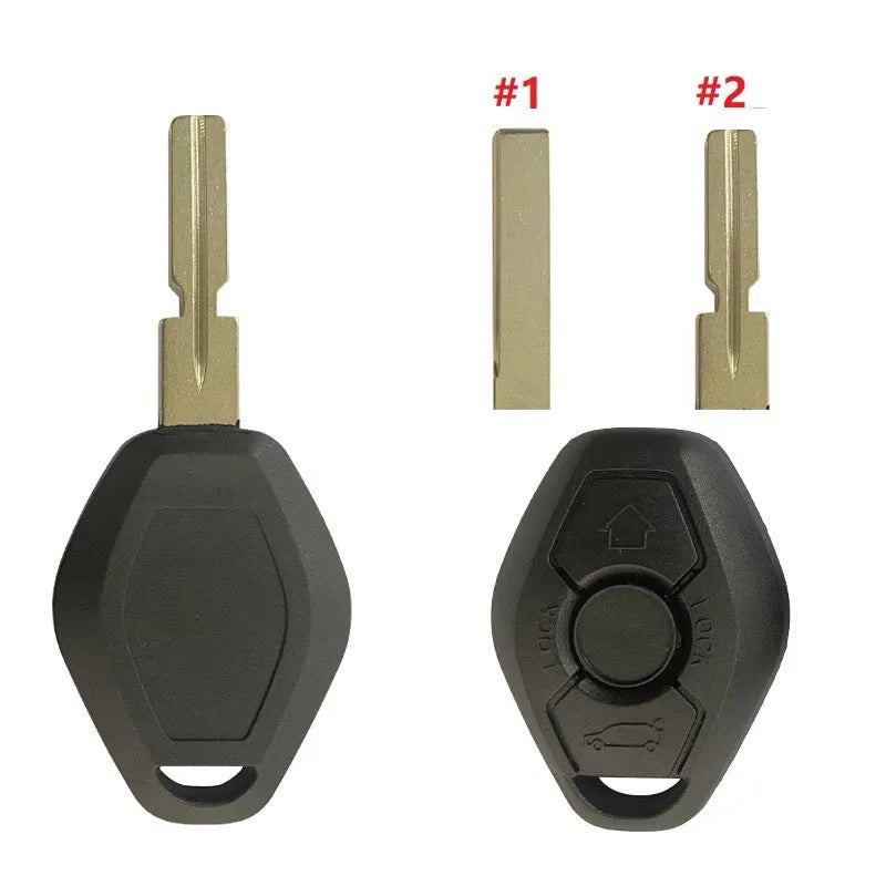 BMW EWS 3 button remote replacement key with ID44 chip and HU58 blade