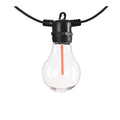 Waterproof outdoor string lights with 10 A60 bulbs on 5 metre cable for wedding and party decoration