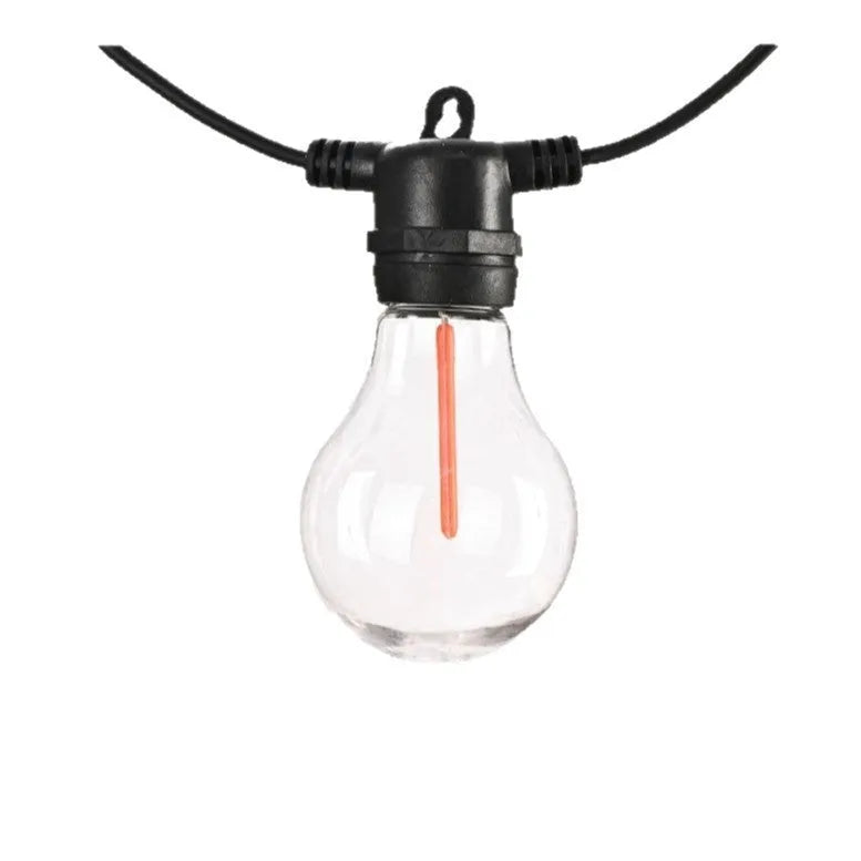 Waterproof outdoor string lights with 10 A60 bulbs on 5 metre cable for wedding and party decoration