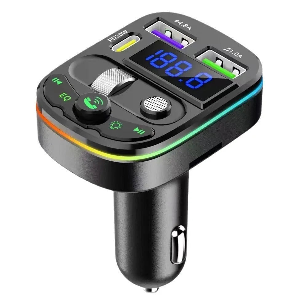 On-board Bluetooth MP3 receiver module with USB output interface and display