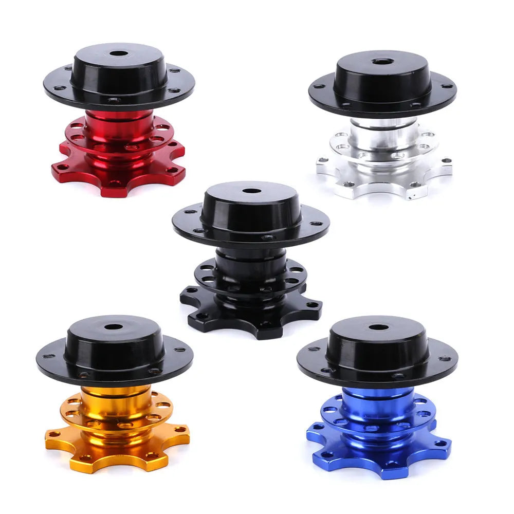 Car steering wheel quick release adapter in various colours for vehicle modification