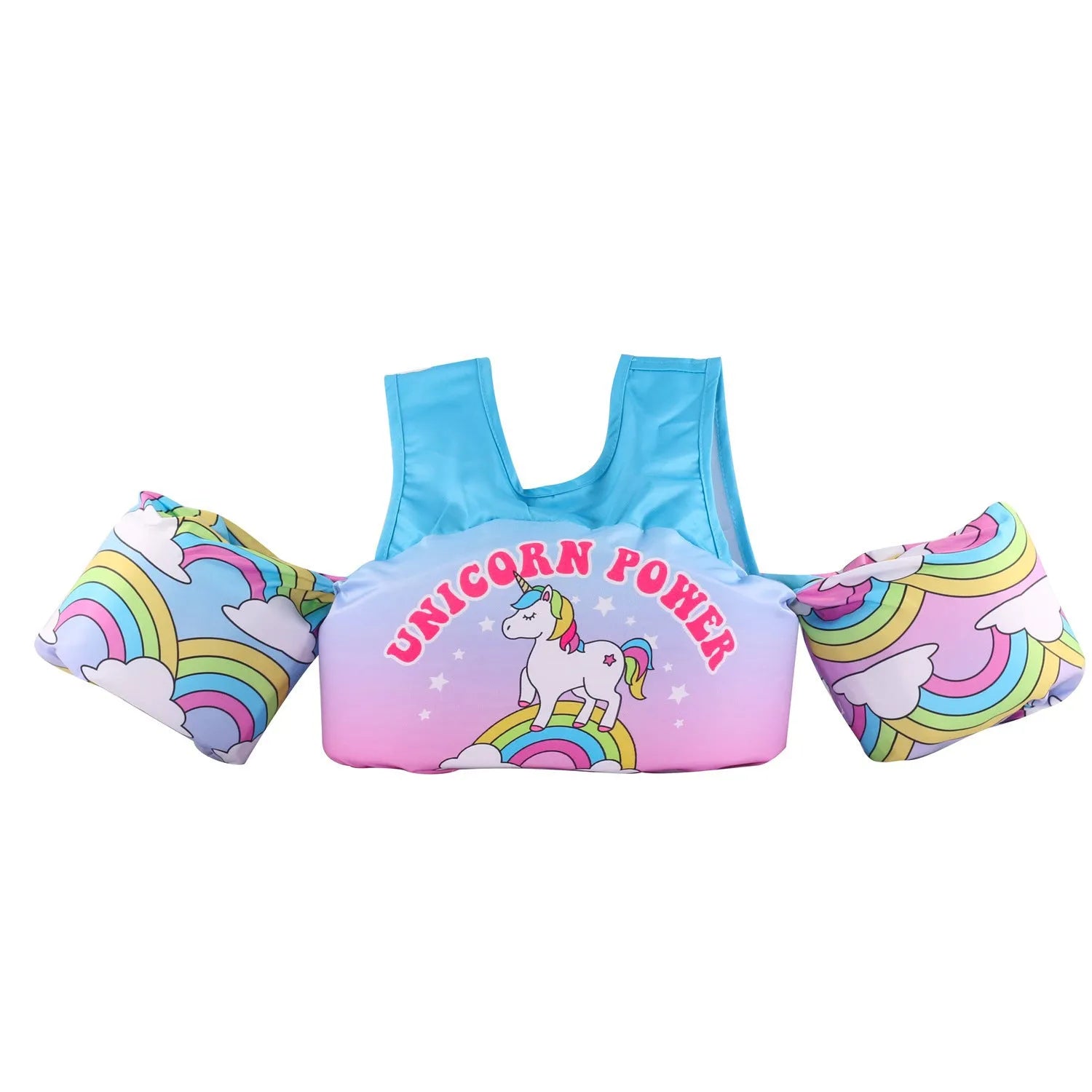 Cartoon children's lengthened arm swimming ring life jacket in colourful patterns