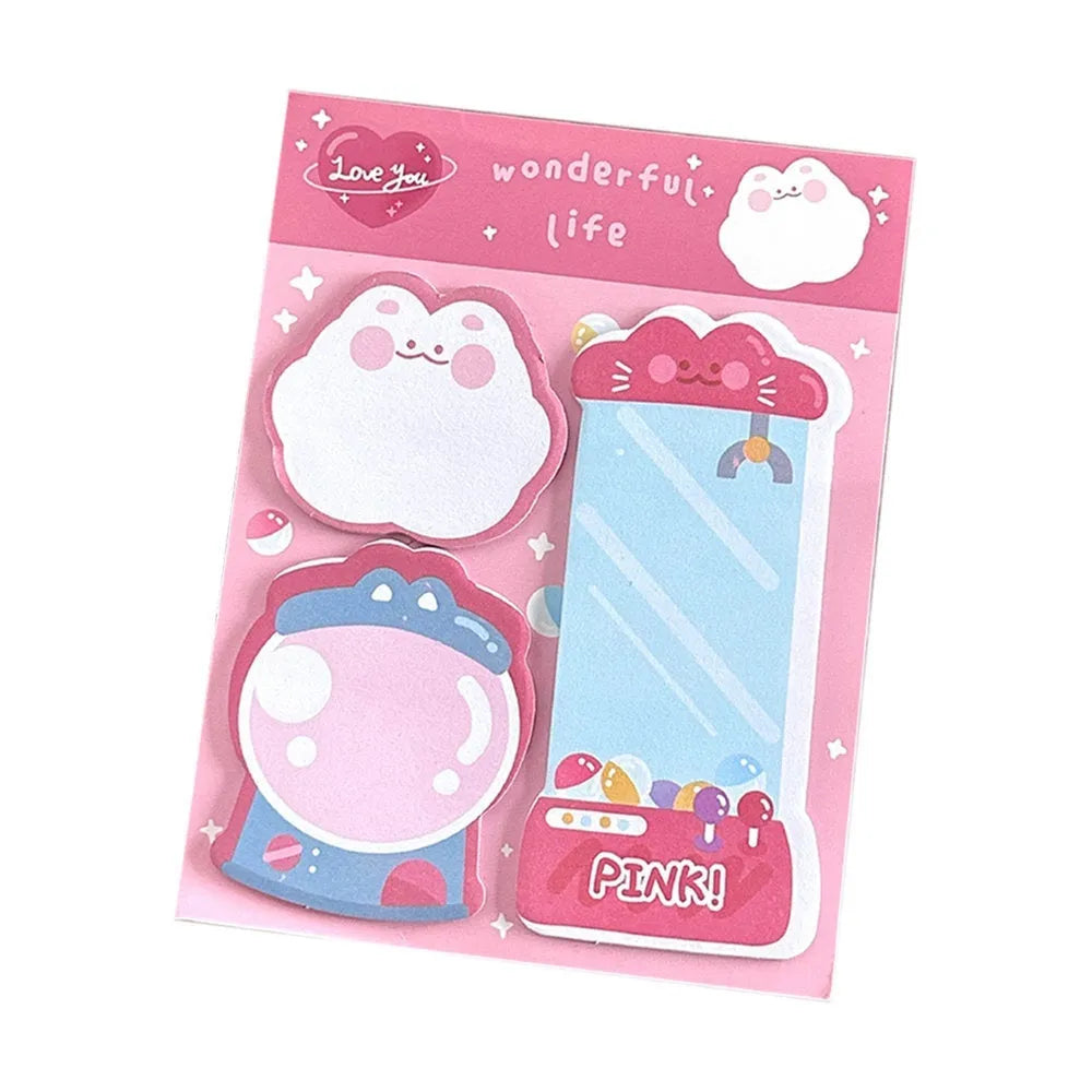 Cartoon sticky notes pad 60 sheets 10x13cm with four cover colour options