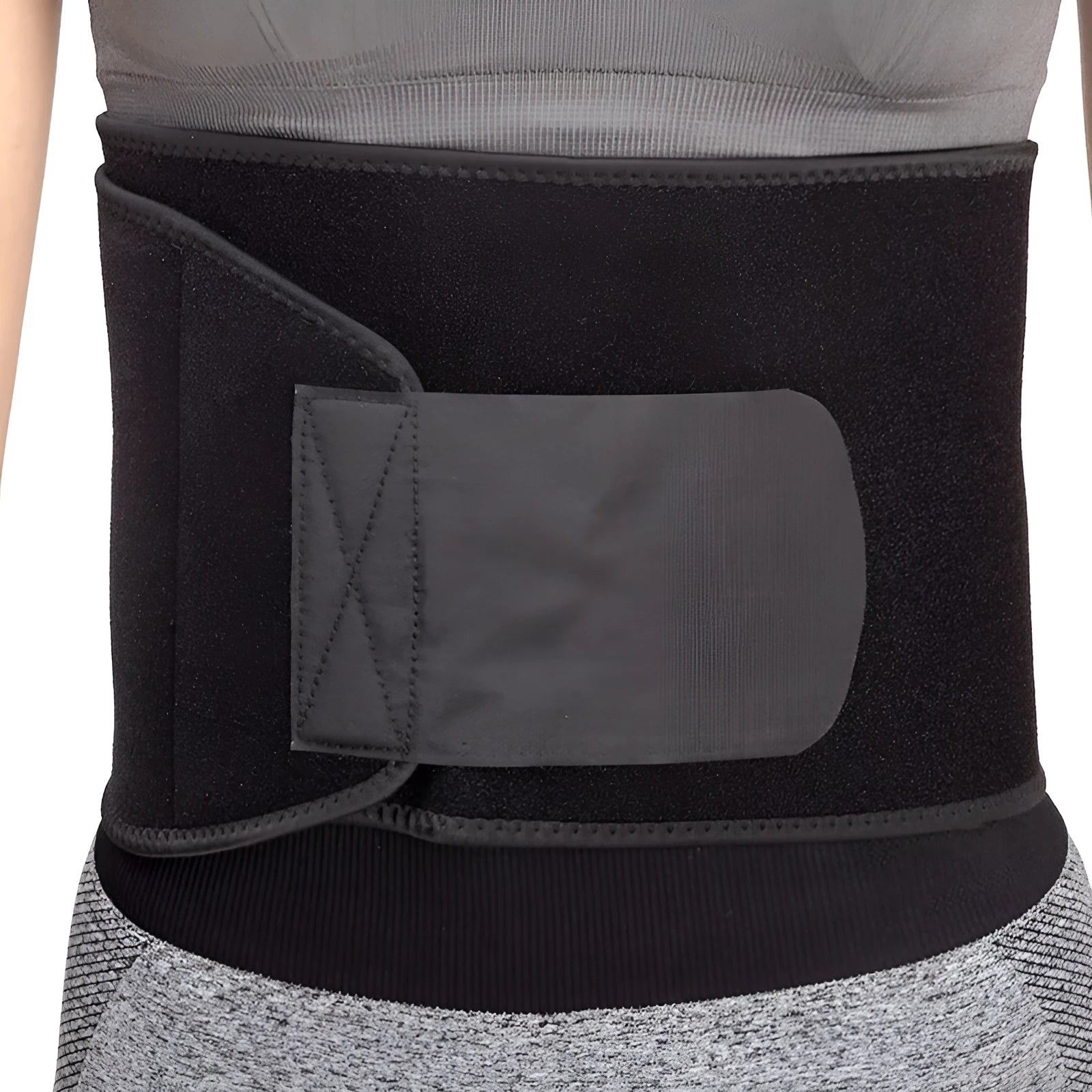 Black fitness waist abdominal belt for yoga lumbar support