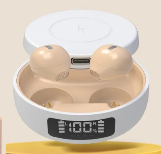 Wireless earbuds Bluetooth 5.0 stereo headset in black with charging case