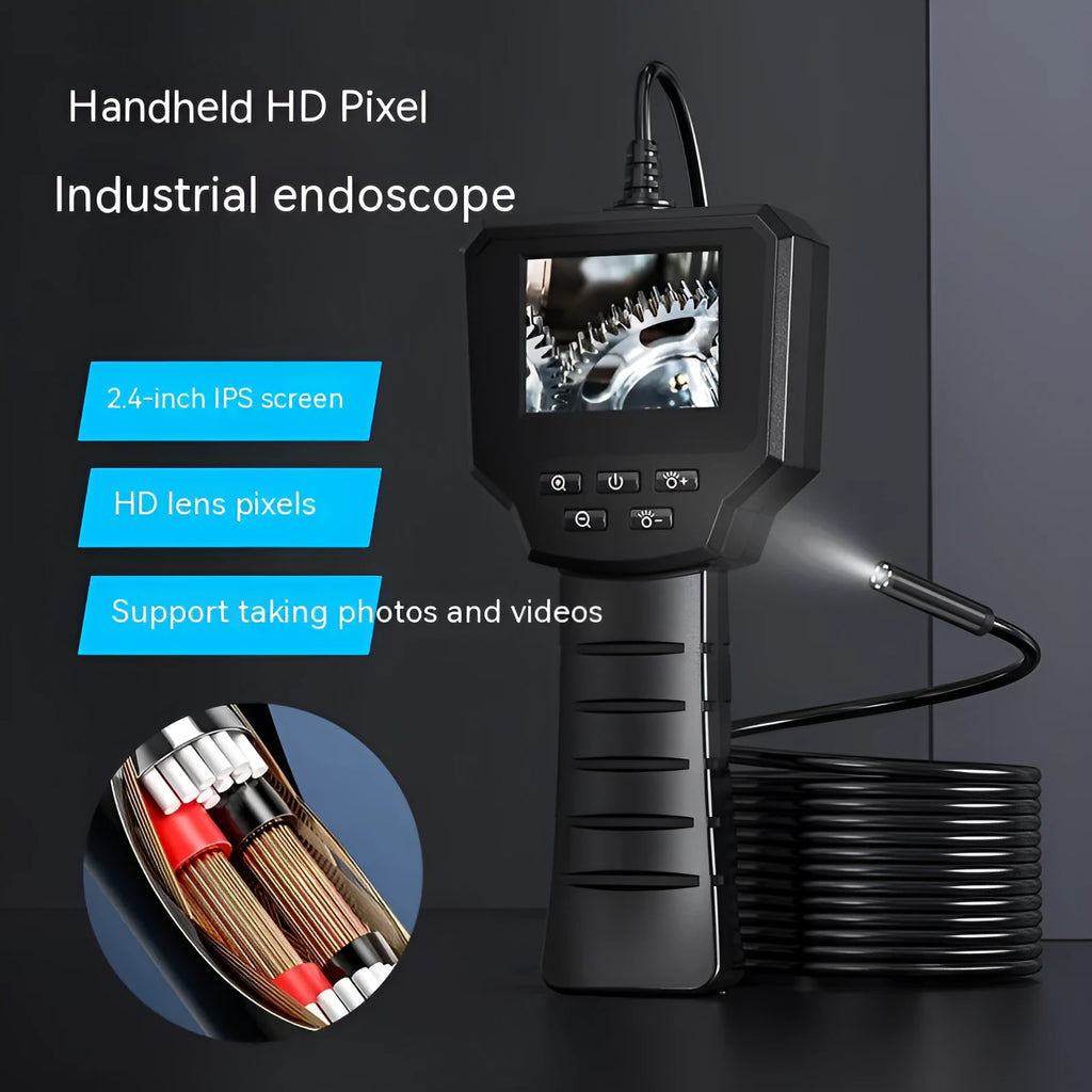 HD waterproof endoscope camera with 8mm probe for automotive and pipe inspection