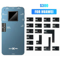 S300 model mobile phone screen tester for Huawei devices on a workshop bench.