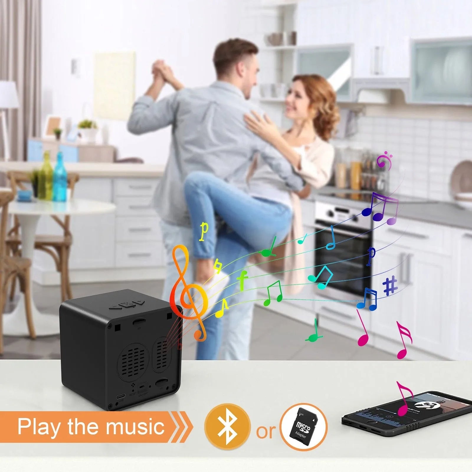 Wireless HD surveillance camera with compact design for home and business security monitoring