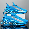 Men's casual mesh shoes with embroidery detail in solid colour options