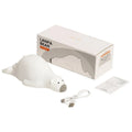 White bear silicone night light on bedside table with soft glow USB rechargeable children's lamp