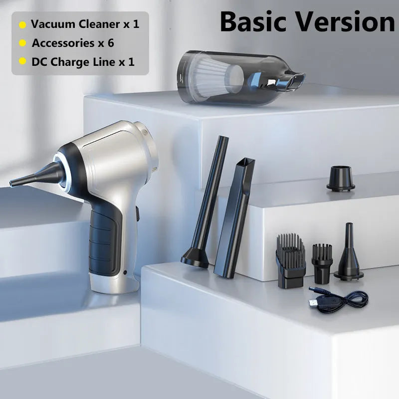 Handheld cordless vacuum cleaner with EVA carrying bag for car and home cleaning