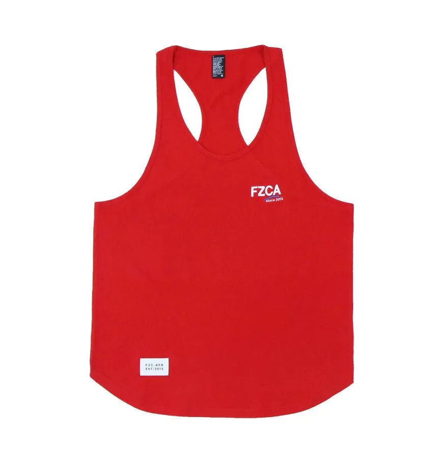 Men's cotton fitness vest in multiple colours for summer running and training