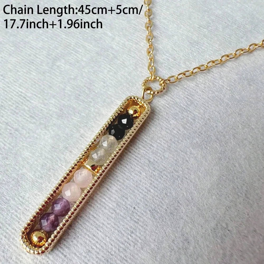 Transparent heart-shaped pendant necklace with alloy O-shaped chain, 41-50cm circumference, for women