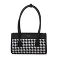 New Tide black plaid horizontal square cross-body handbag for women 28x16x8.5 cm