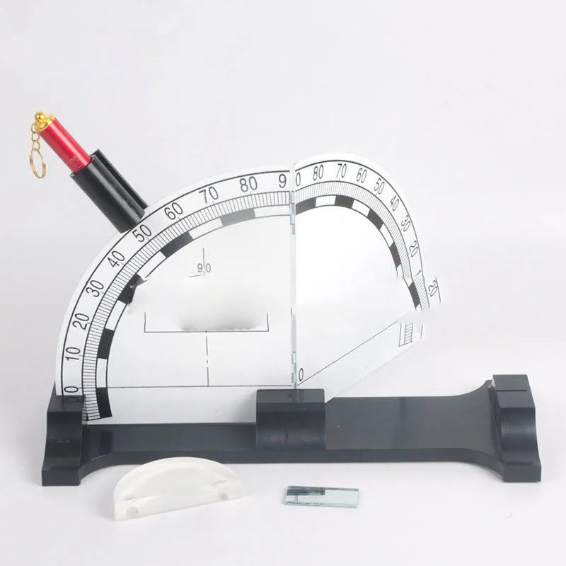 Iron plate physics teaching instrument with laser pen for optics experiments