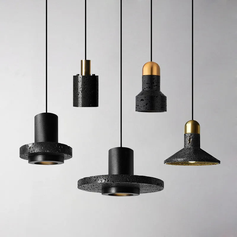 Industrial iron chandelier with adjustable suspension and black/gold finish options