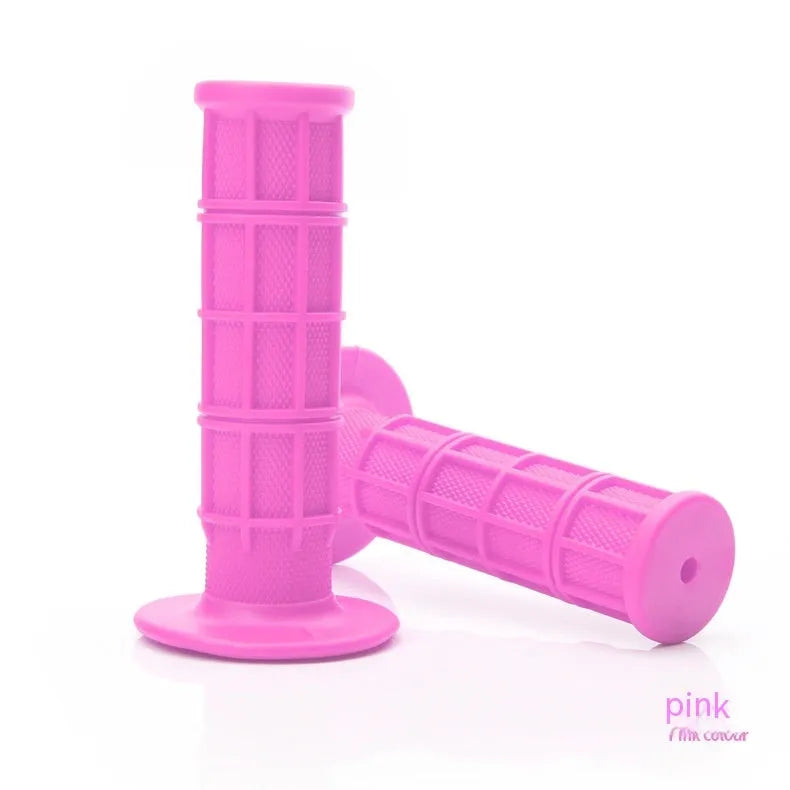 22mm motorcycle handlebar grips in eight colour options showing rubber construction
