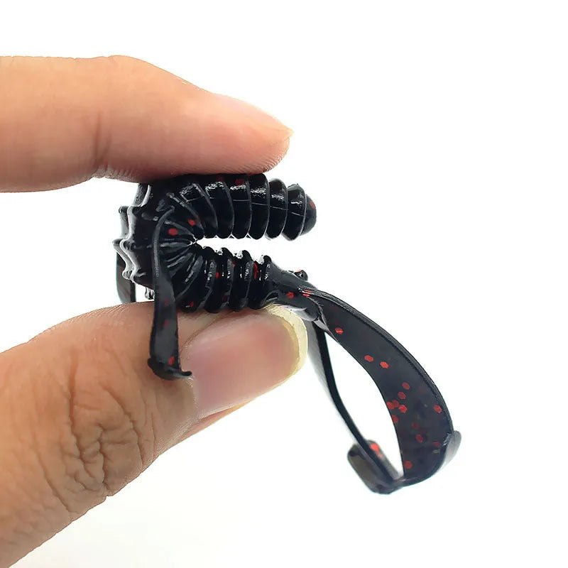 PVC fishing soft bait lures in 8cm and 12cm sizes showing colour variations 1-12