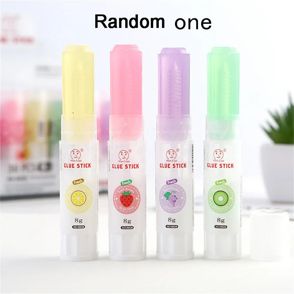 Jelly fruit fragrance solid glue two-piece pack for student and craft use