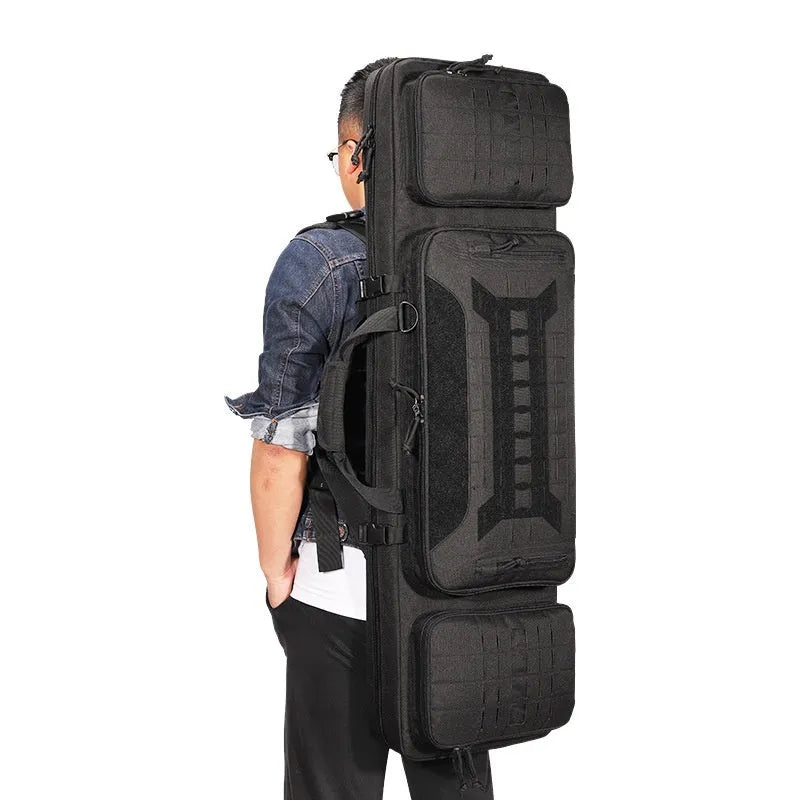 36-inch outdoor water bomb fishing bag in solid colour polyester with black CP camouflage pattern for men