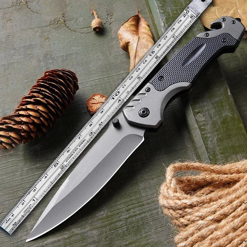 Alloy folding knife with 115mm handle, available in 225mm and 226mm lengths