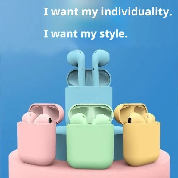 I12 wireless in-ear Bluetooth headset in Supreme Edition colours, silicone build, 10 metre range