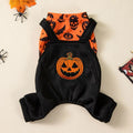 Halloween pet dog costume in polyester with creative print, available in two colours and sizes XS to XL.