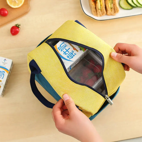 Aluminium foil insulation bag in blue colour with Oxford cloth exterior and thickened foil interior