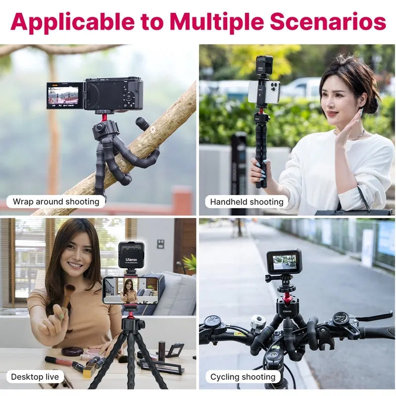 Multifunctional photography and video live vlog suite with a tripod in 2985 set colour.