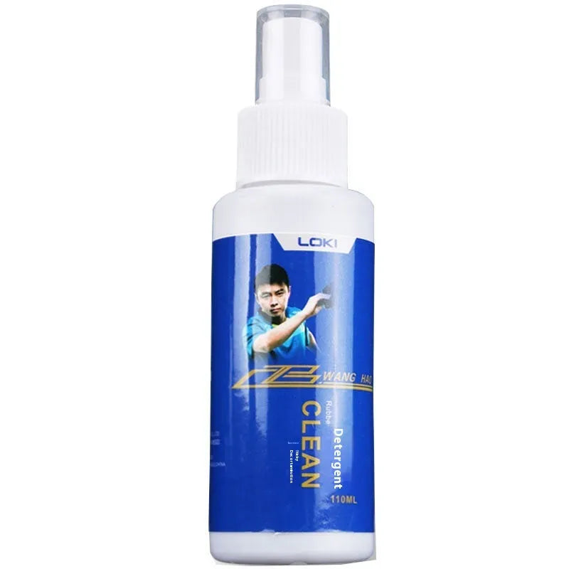 110ml table tennis rubber cleaning liquid bottle with sponge applicator for bat maintenance