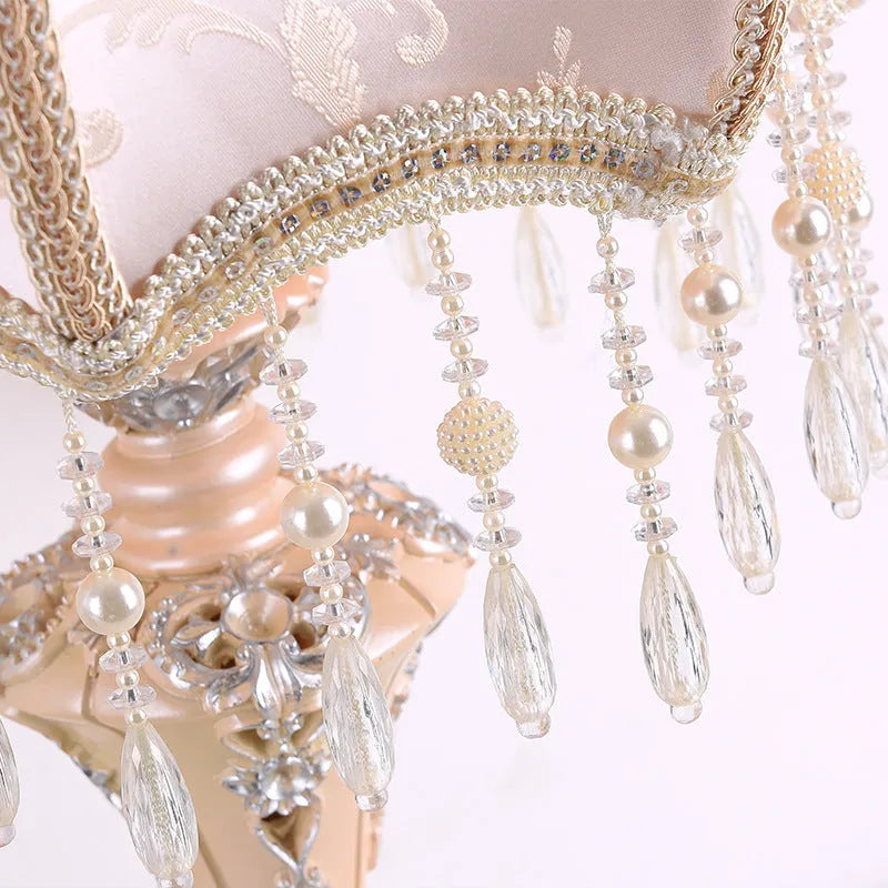 European-style table lamp, 55cm high, with a romantic princess design and multiple switch options