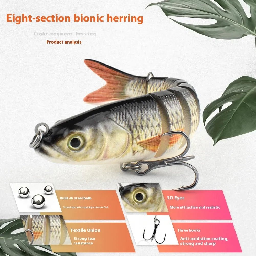 133mm hard bait fishing lure with bionic plastic construction weighing 203g