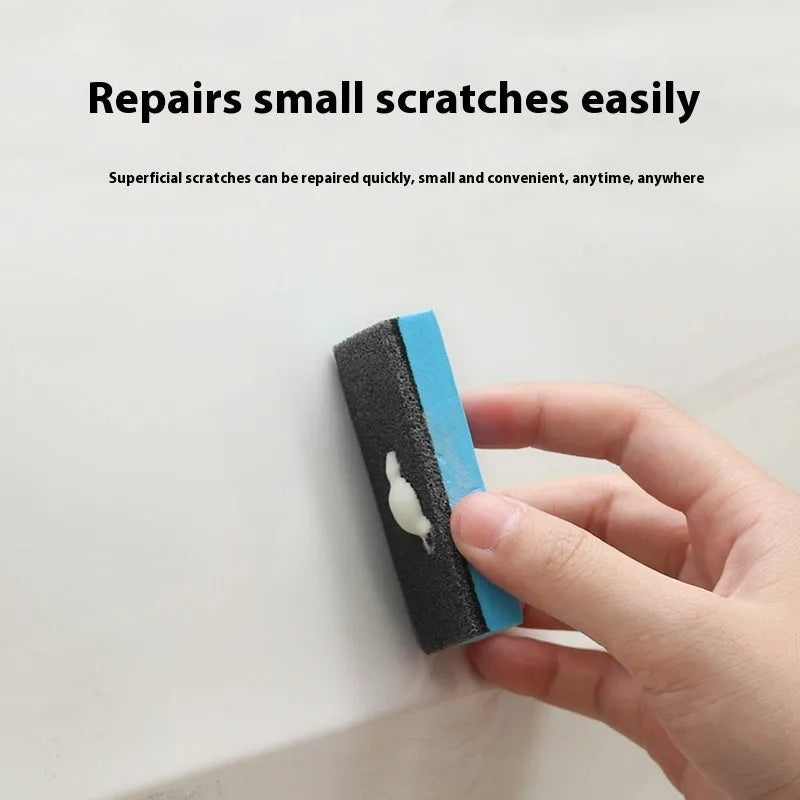 Car repair wax kit with two bottles (A Wax and B Wax) and a frosted sponge mop for scratch removal and paint polishing.