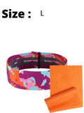 Anti-slip yoga resistance band hip belt in camouflage colours, sizes S 67x8cm, M 78x8cm and L 88x8cm