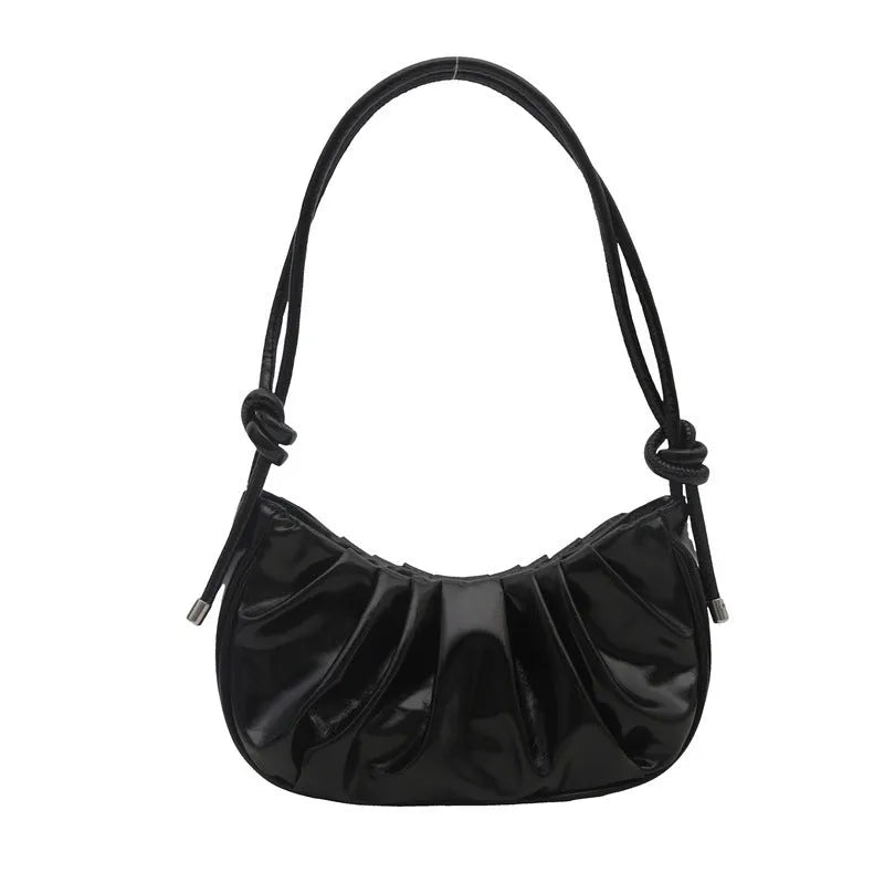 Korean style soft messenger bag with horizontal square shape and sandwich pocket