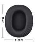 A pair of black PU leather replacement headphone covers for Sony 1R model.