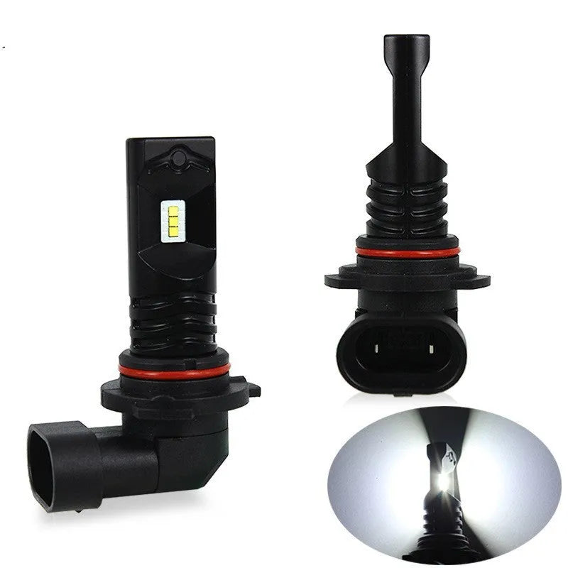 9005/9006 CSP LED automotive headlights with aviation aluminium housing and six white LED chips