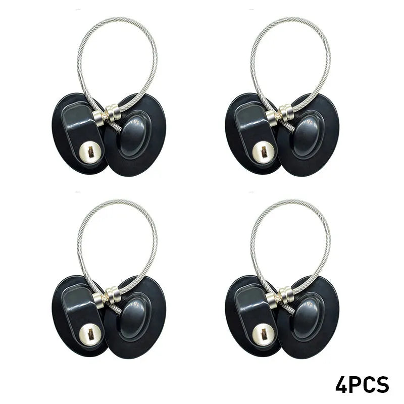 Window security chain lock with 18cm steel cable and aluminium alloy body in white colour