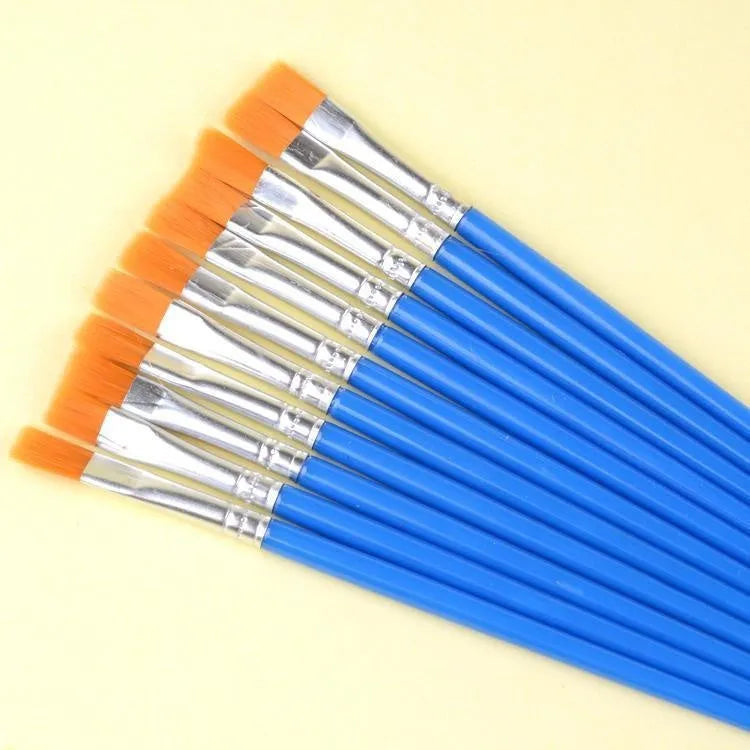 Children's graphic art gouache pen set with flat pen and hook line pen on white background