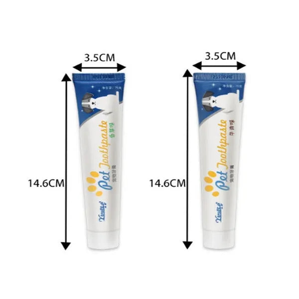 75g cat and dog toothpaste tube in vanilla or beef flavour for pet dental cleaning