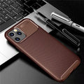 Black silicone protective case on an iPhone 12, showing simple design and precise fit.
