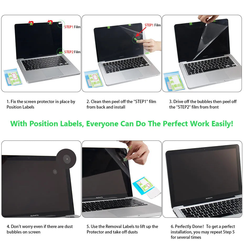 Lansheng matte screen protector film for 13-inch Apple MacBook Pro laptop.