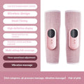 Multi-functional leg massager with heat compression wireless remote control pink gray blue