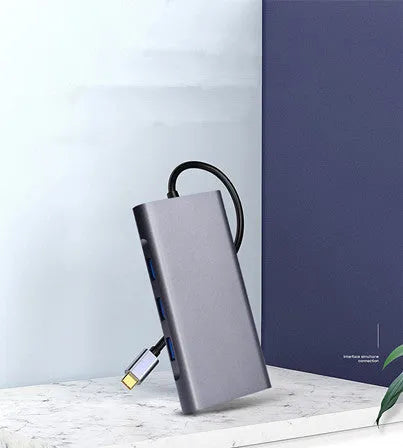 10-in-1 MacBook docking hub PD power bank compatible with Apple iPhone and laptops