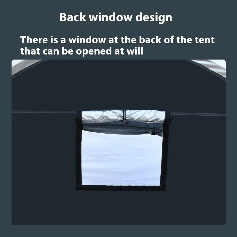 Large black outdoor bicycle storage tent showing roof design, suitable for 2-3 bikes.