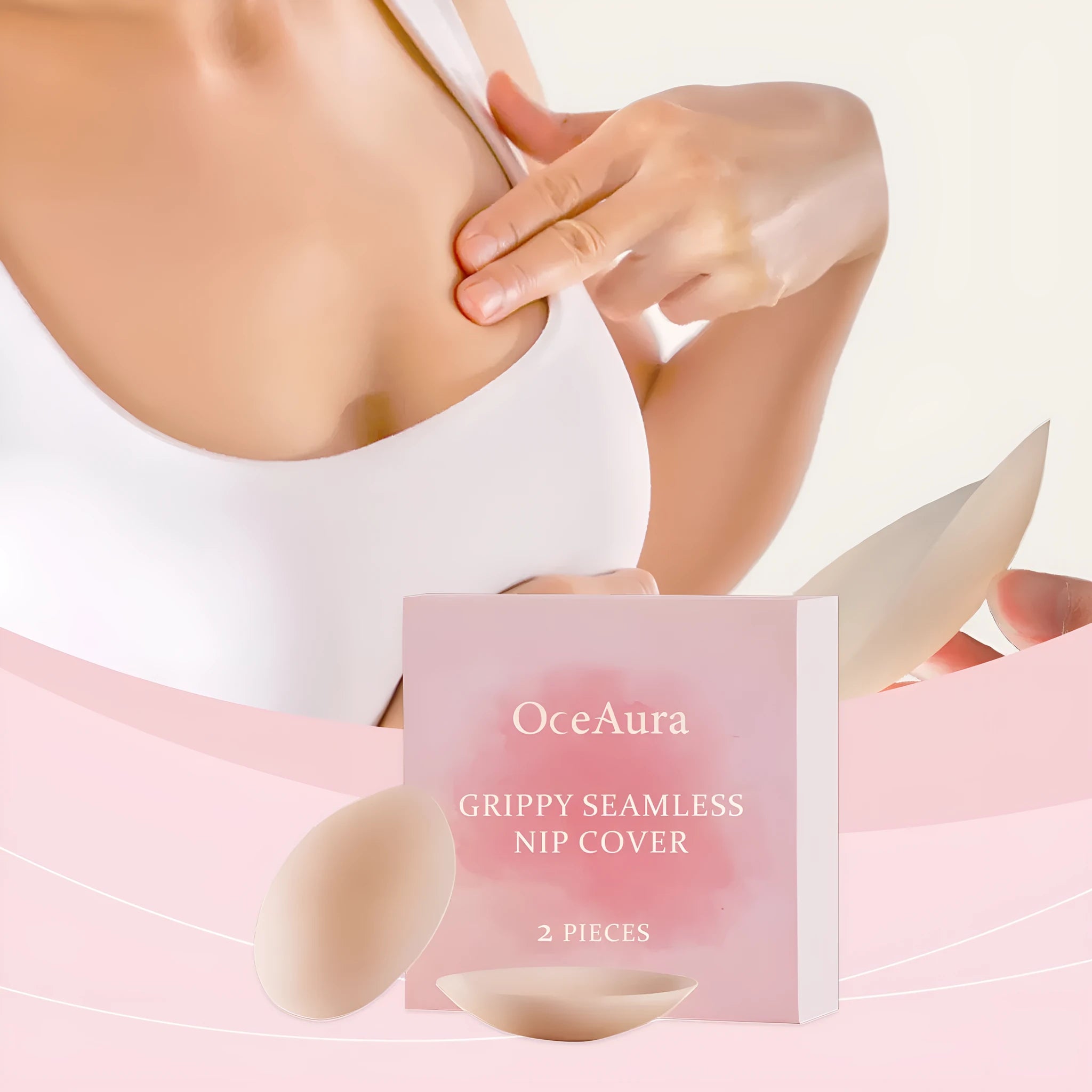 Hydrogel chest patches for invisible nipple coverage during breastfeeding