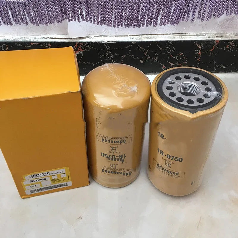 1R-0750 fuel filter element with filter paper construction for diesel fuel systems