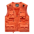 Men's loose fit mesh quick-dry vest in solid colour nylon, shown front view